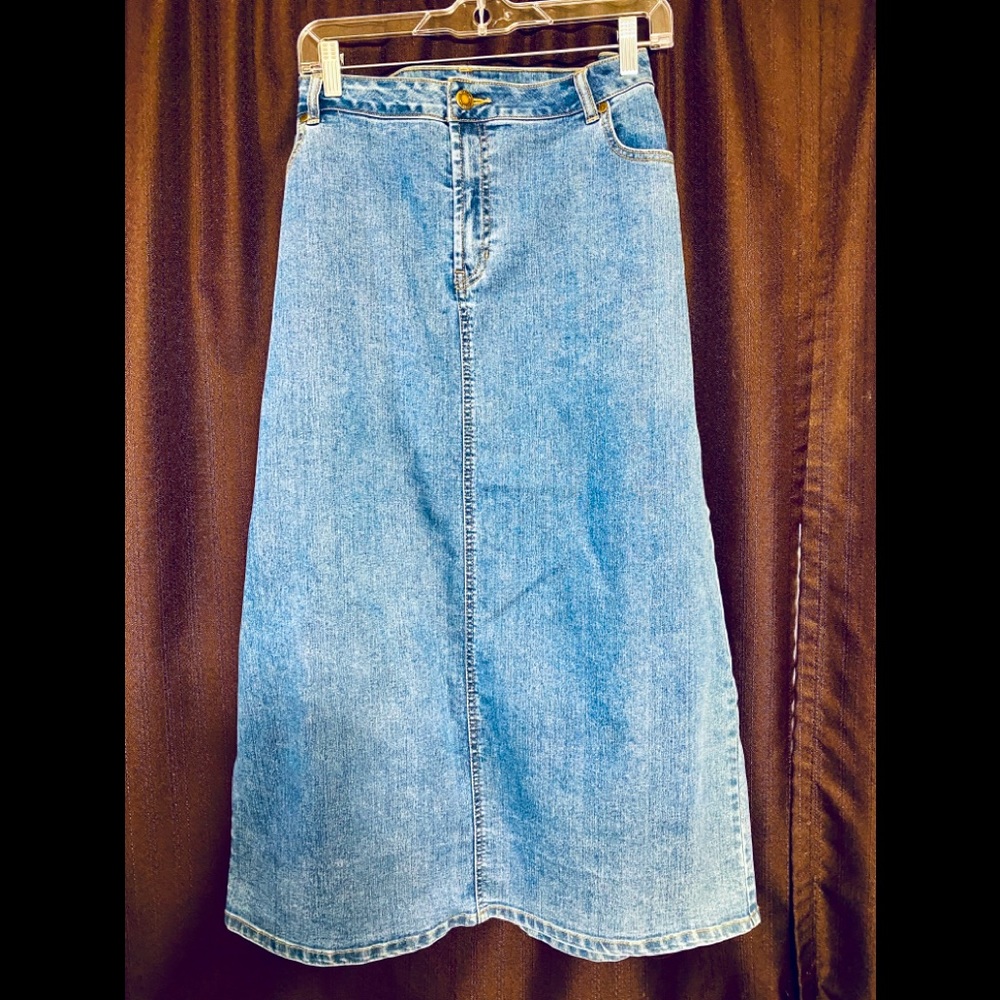 Jessica London Long Jean Skirt